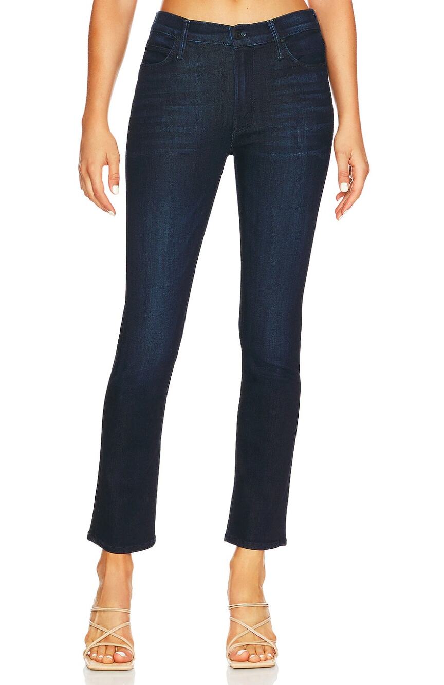 Mother Denim The Mid Rise Dazzler Ankle Jeans Dark Blue Stretch Women's Size 31